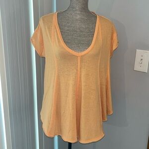 We the free by free people neon orange v neck top size XS